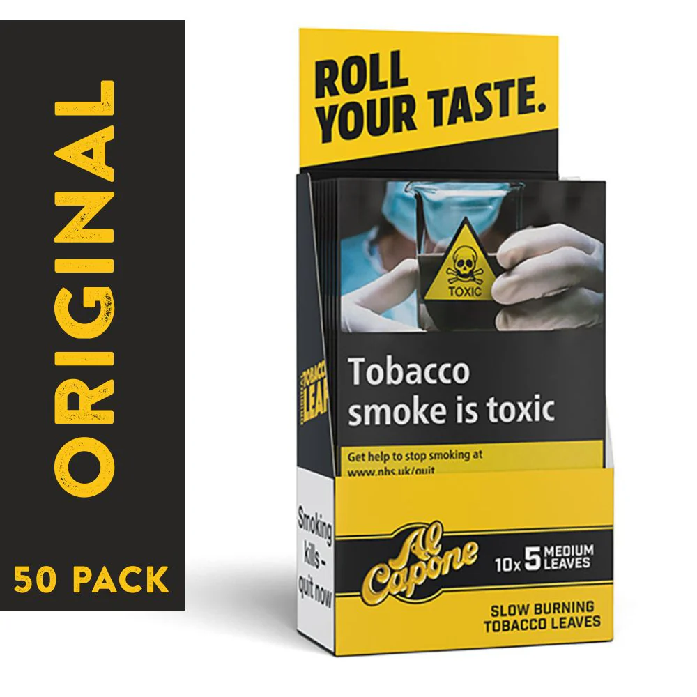 Al Capone Original Tobacco Leaf - Box of 50 Medium Leaves