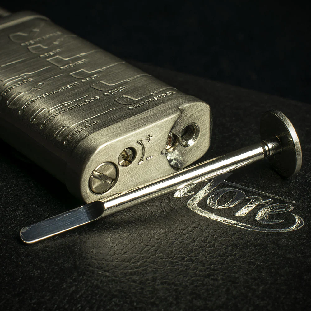 Passatore Leonard Pipe Lighter - Nickel Satin - Image 4