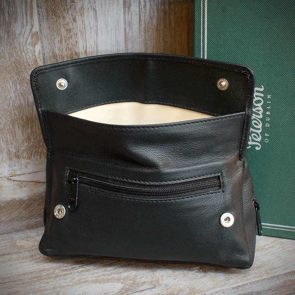 Peterson Two Pipe Combination Pouch - Press Stud Black (POU-137) - Image 2