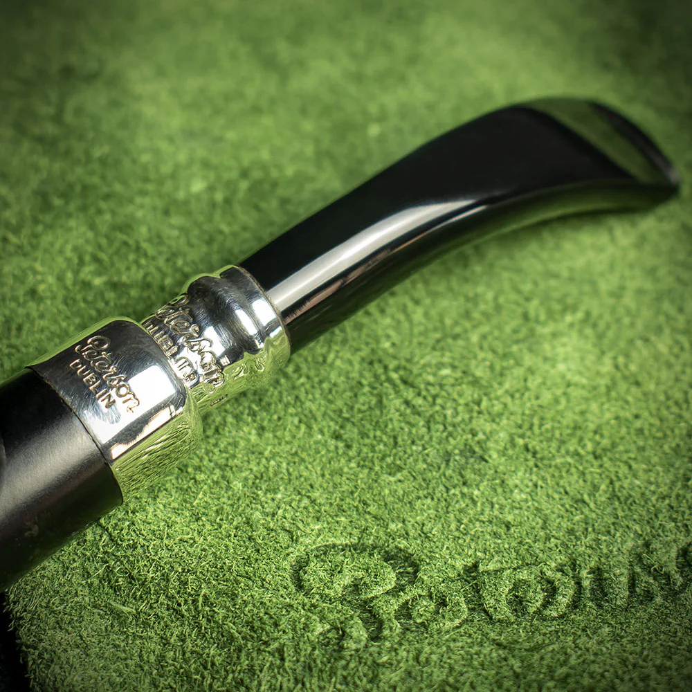 Peterson of Dublin Ebony Spigot Briar Smoking Pipe - Shape 128 - Image 6