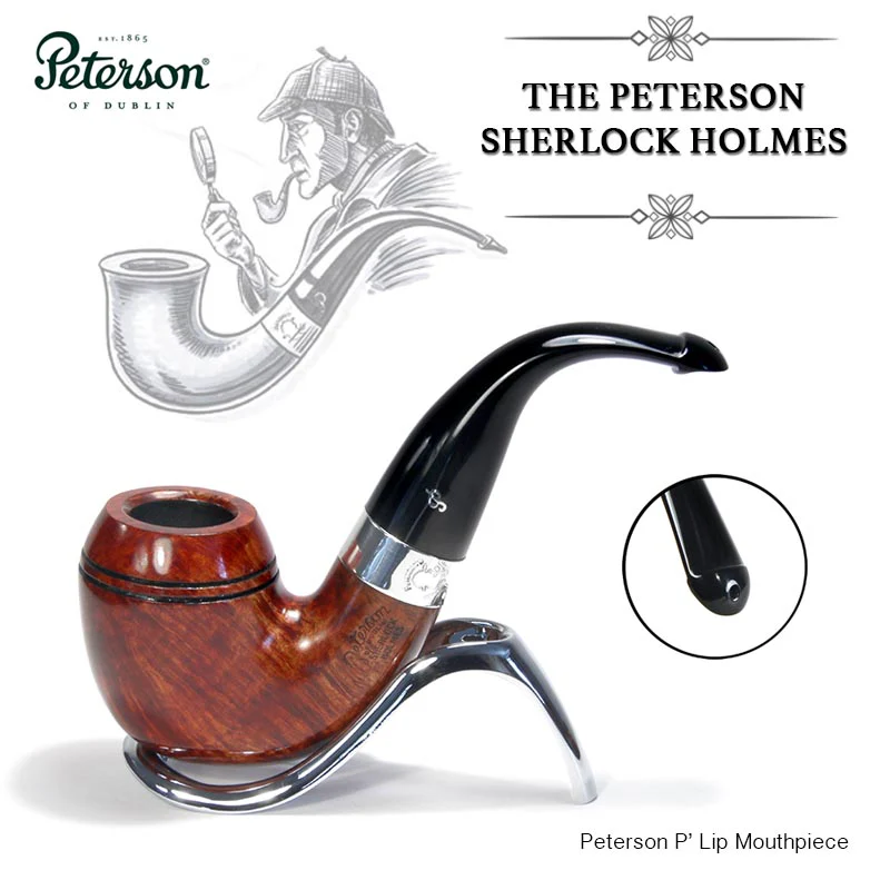 Peterson of Dublin Sherlock Holmes Briar Smoking Pipe - Terracotta Watson