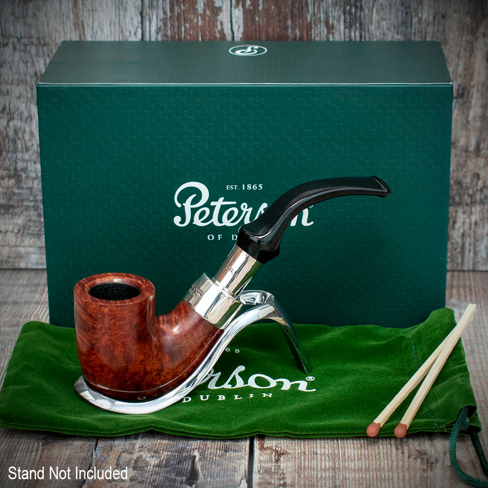 Peterson of Dublin Walnut Spigot Briar Smoking Pipe - Shape 338 - Image 2