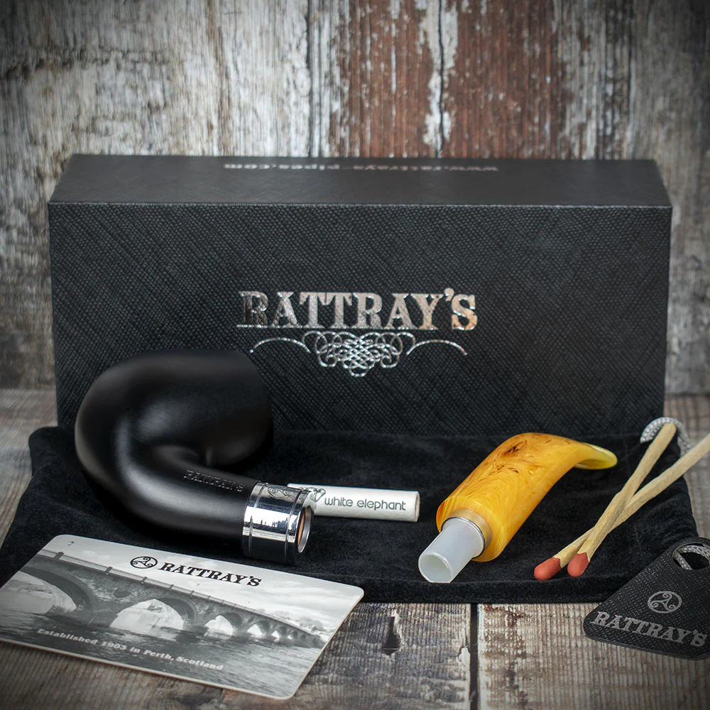 Rattray's Monarch Black 9mm Briar Smoking Pipe - Shape 177 - Image 4