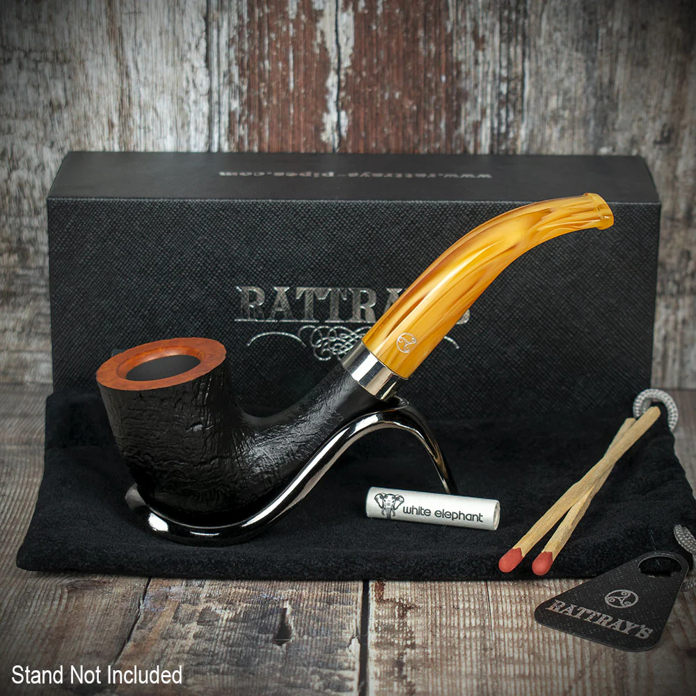 Rattray's Samhain Sandblast Yellow Briar Smoking Pipe - Shape 48 - Image 2