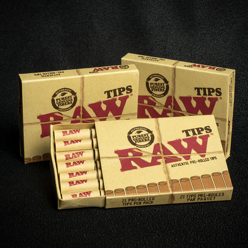 RAW Natural Pre-Rolled Filter Tips - Bundle of 3 - Image 2