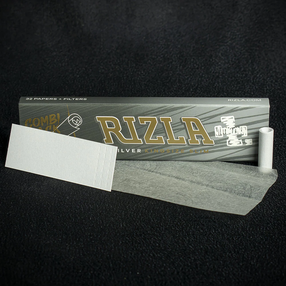 Rizla King Size Silver Slim Rolling Papers & Tips - Combi Pack