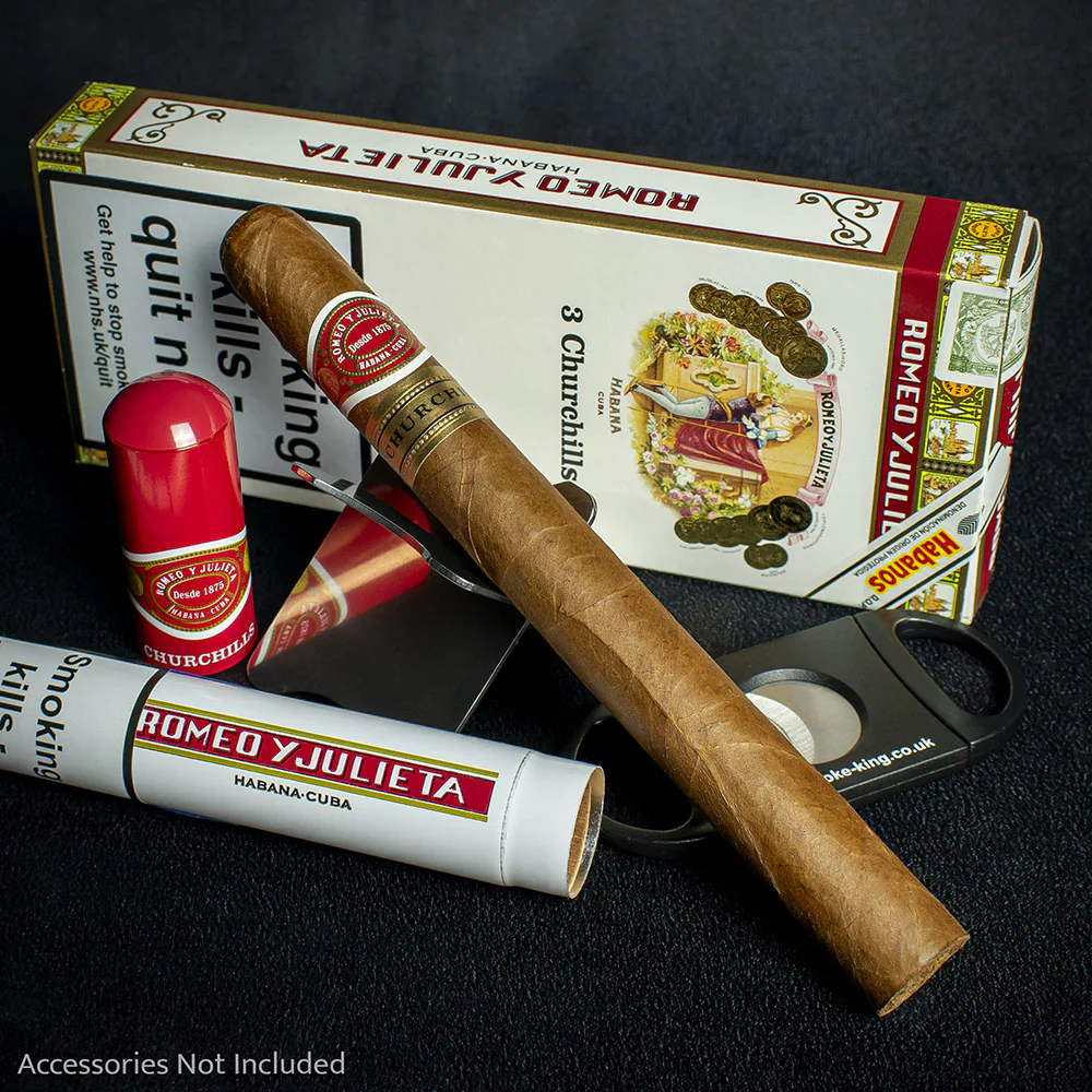Romeo y Julieta Churchill Tubos Cuban Cigars - 3 Pack - Image 2