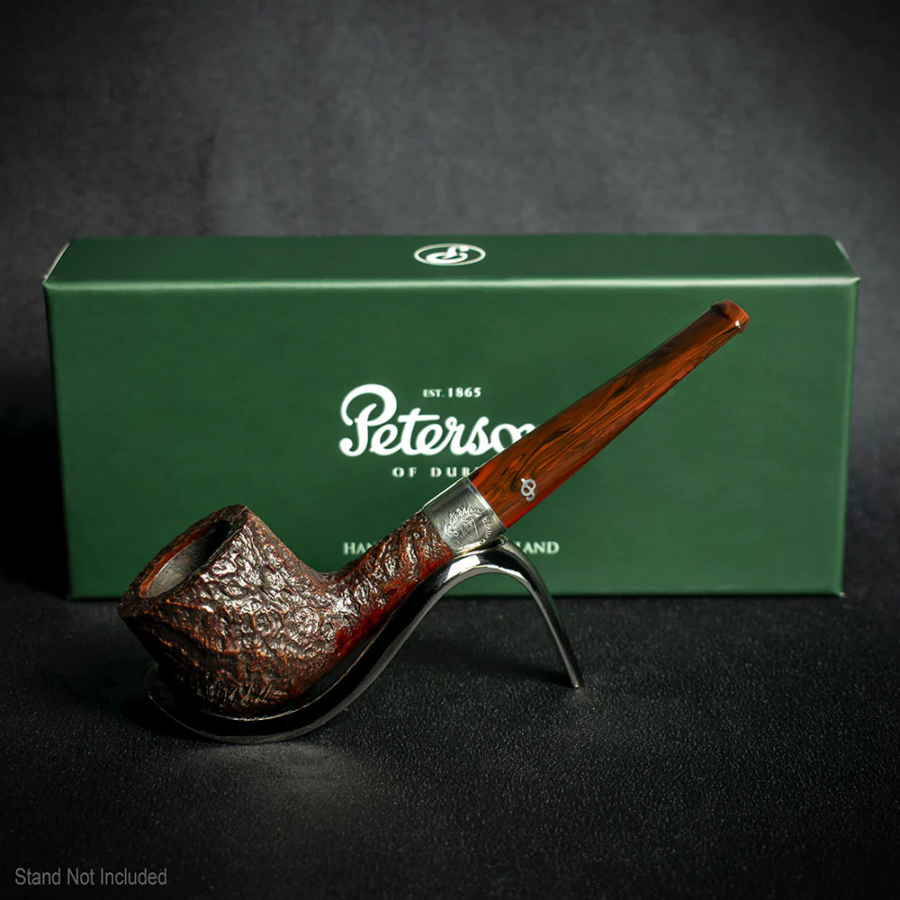 Peterson of Dublin Irish Harp Sandblasted Smoking Pipe - Shape 608 - Image 2
