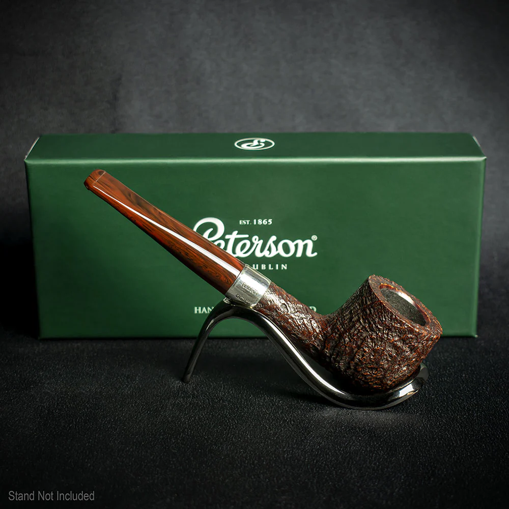 Peterson of Dublin Irish Harp Sandblasted Smoking Pipe - Shape 608 - Image 3