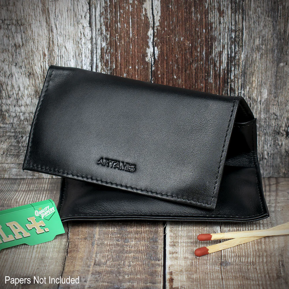 Sarome Leather Handrolling Pouch - Black PO25 - Image 2