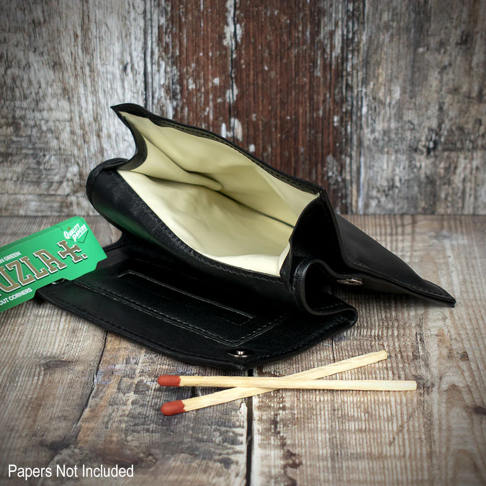 Sarome Leather Handrolling Pouch - Black PO25 - Image 4