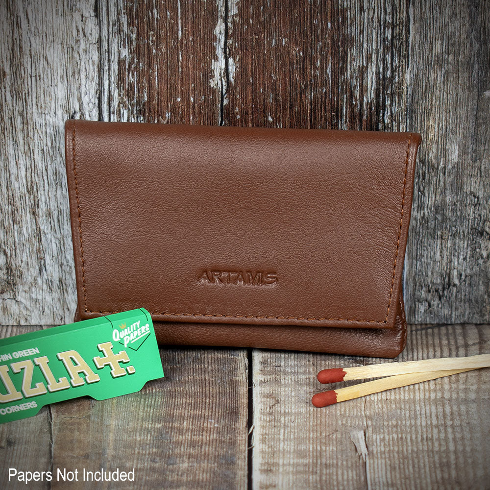 Sarome Leather Handrolling Pouch - Tan PO29T