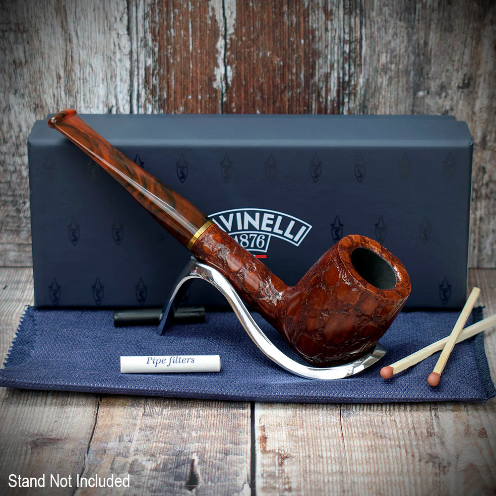 Savinelli Alligator Brown 128 - 6mm Briar Pipe - Image 3