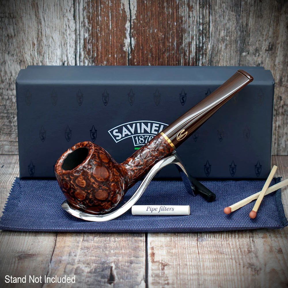 Savinelli Alligator Brown 207 - 6mm Briar Pipe - Image 2
