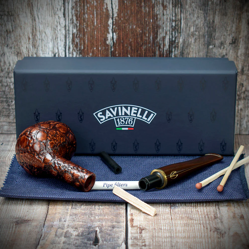 Savinelli Alligator Brown 207 - 6mm Briar Pipe - Image 4