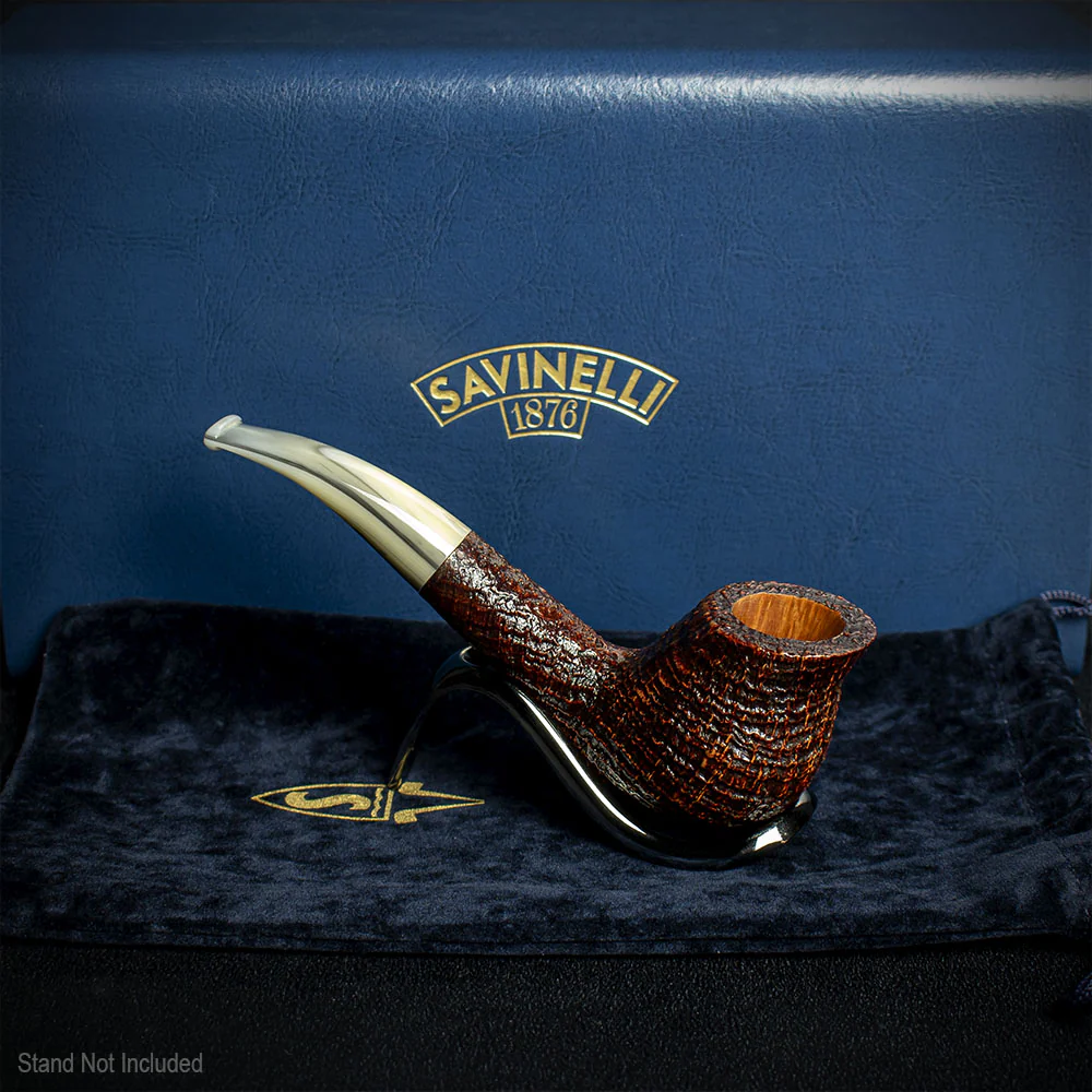 Savinelli Autograph (Limited Edition) Sandblasted Black Briar Pipe - 05 - Image 3