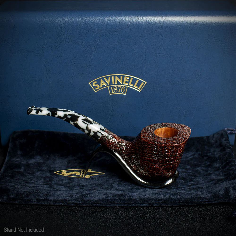 Savinelli Autograph (Limited Edition) Sandblasted Black Briar Pipe - 11 - Image 3