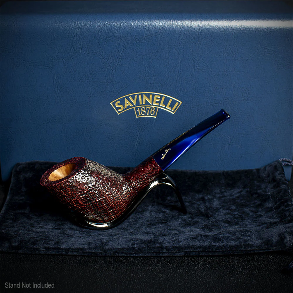 Savinelli Autograph (Limited Edition) Sandblasted Black Briar Pipe - 12 - Image 2