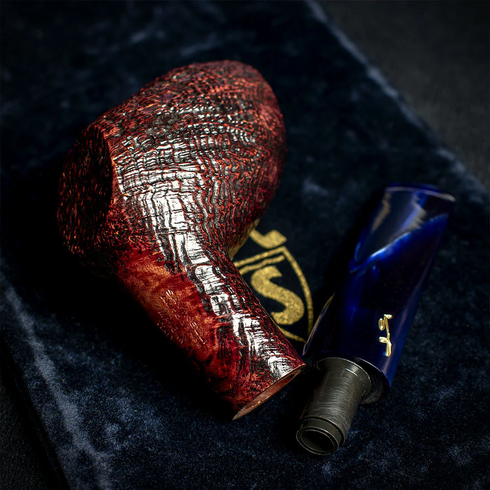 Savinelli Autograph (Limited Edition) Sandblasted Black Briar Pipe - 12 - Image 4