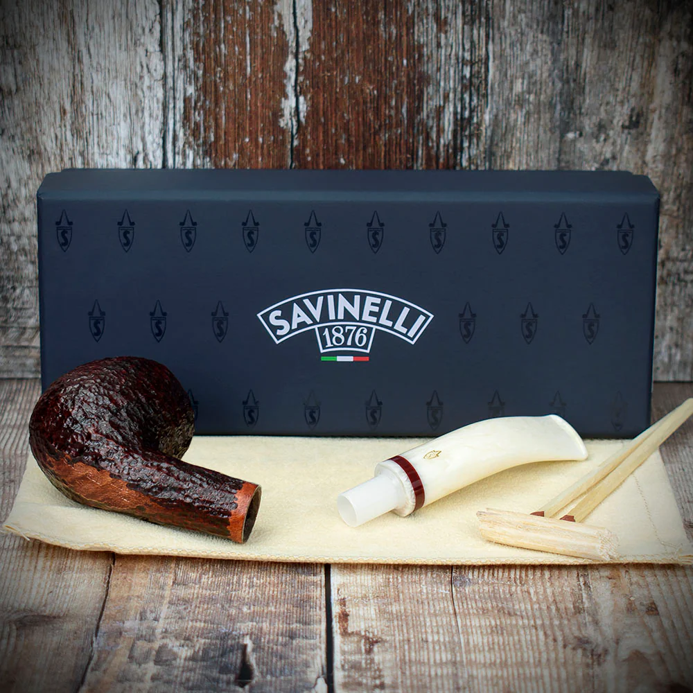 Savinelli Avorio Rustic Brown 626 - 9mm Briar Pipe - Image 4