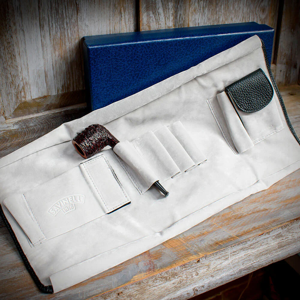 Savinelli Black Leather Travel Pipe Bag - Image 2