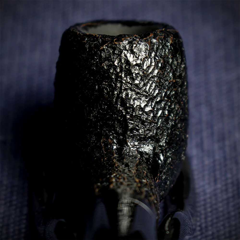 Savinelli Black Rusticated Churchwarden Briar Pipe - 901 6mm - Image 7