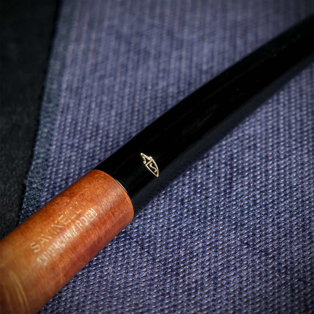 Savinelli Brown Smooth Churchwarden Briar Pipe - 901 6mm - Image 6