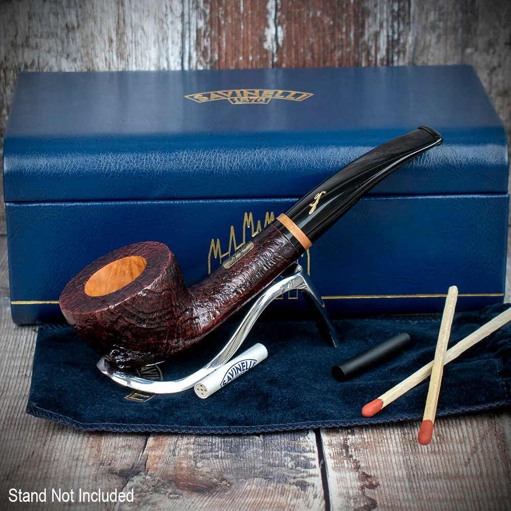 Savinelli Collection 2022 Sandblasted P500-C (Limited Edition) - 6mm Briar Pipe - Image 2