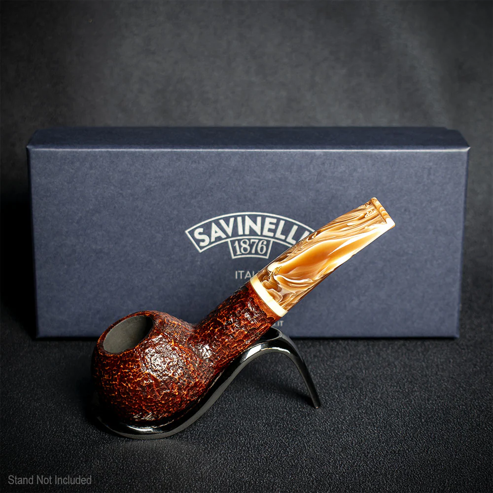 Savinelli Dolomiti Rustic Light Brown 321 - 9mm Briar Pipe - Image 2