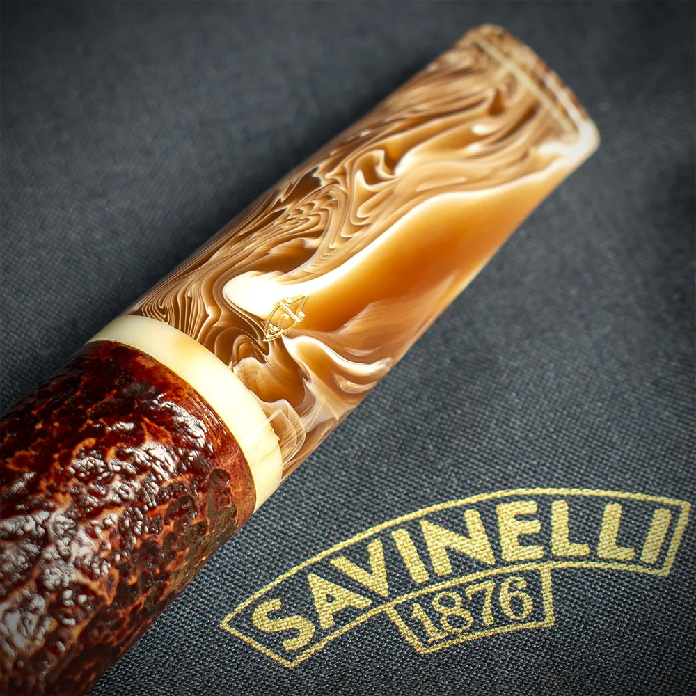 Savinelli Dolomiti Rustic Light Brown 321 - 9mm Briar Pipe - Image 6