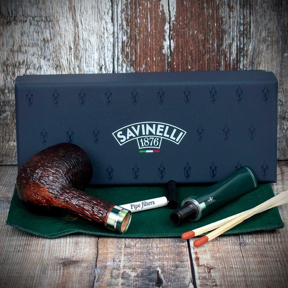 Savinelli Foresta Rusticated 111 - 6mm Briar Pipe - Image 4