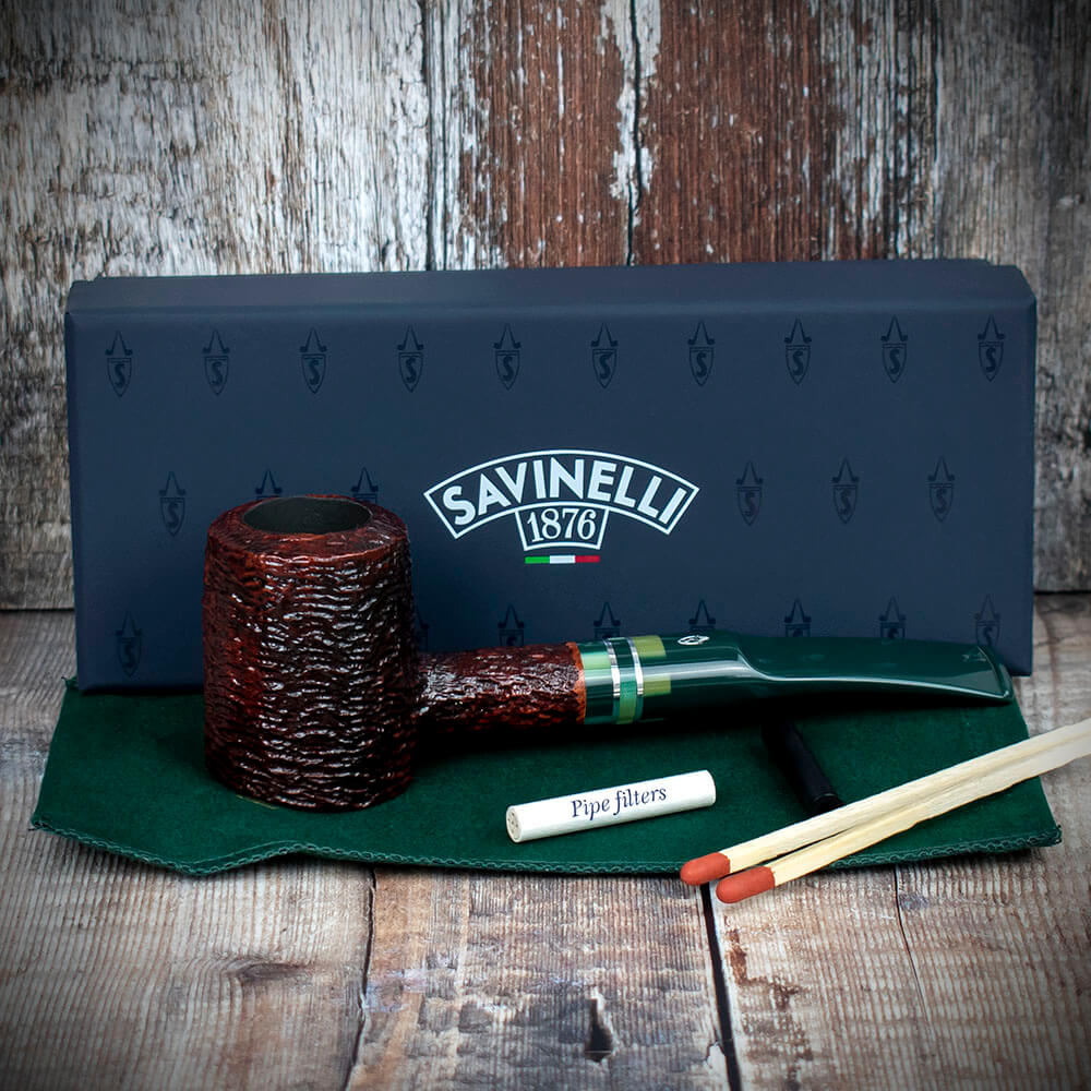 Savinelli Foresta Rusticated 310 - 6mm Briar Pipe - Image 2