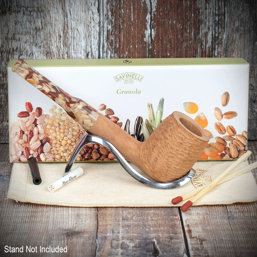 Savinelli Granola Rusticated 127 - 6mm Briar Pipe - Image 3