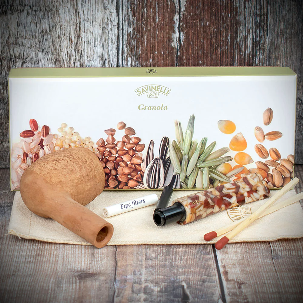 Savinelli Granola Rusticated 127 - 6mm Briar Pipe - Image 4