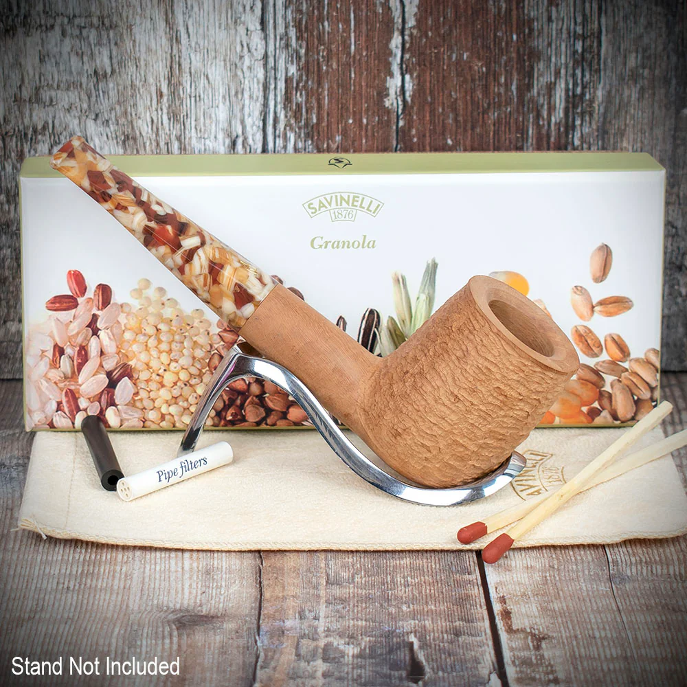 Savinelli Granola Rusticated 141 - 6mm Briar Pipe - Image 3