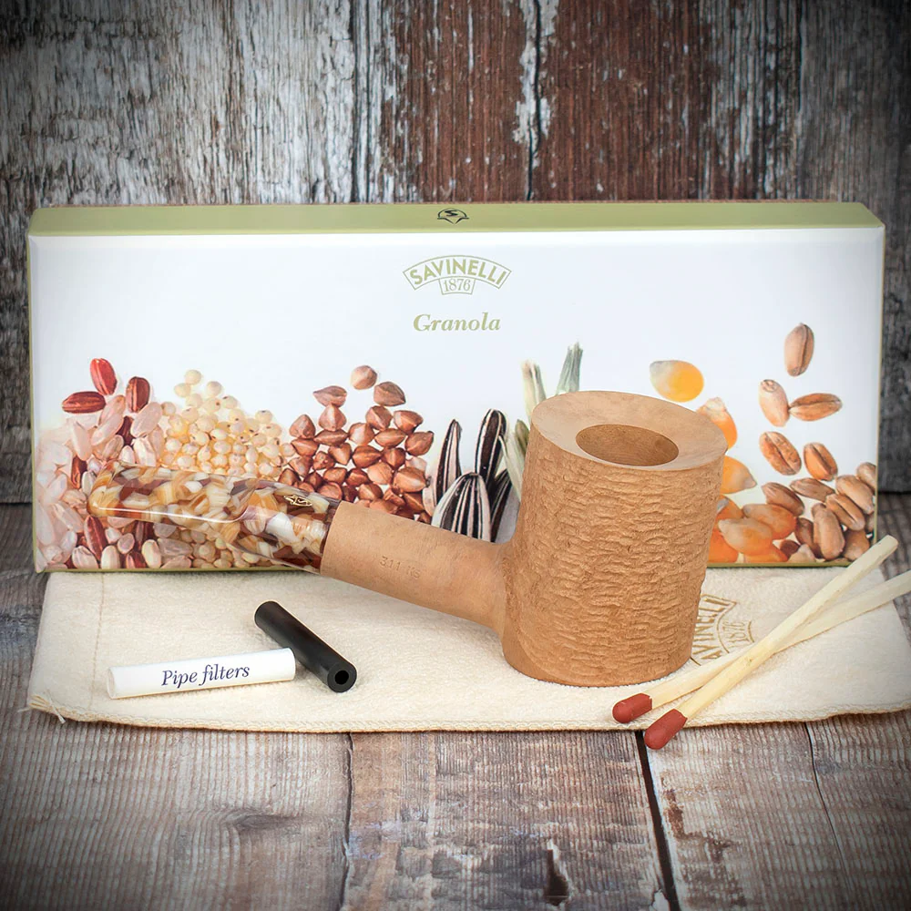 Savinelli Granola Rustic 311 - 6mm Briar Pipe - Image 3