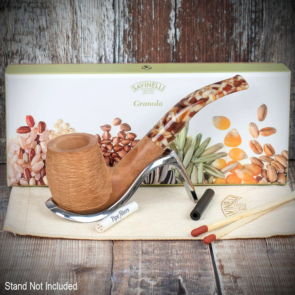 Savinelli Granola Rusticated 601 - 6mm Briar Pipe - Image 2