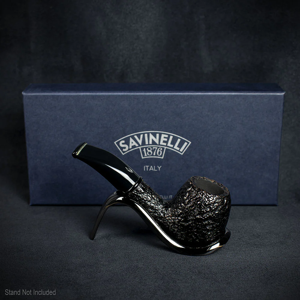 Savinelli Mini - Black Rusticated Briar Smoking Pipe - Shape 626 (6mm) - Image 3