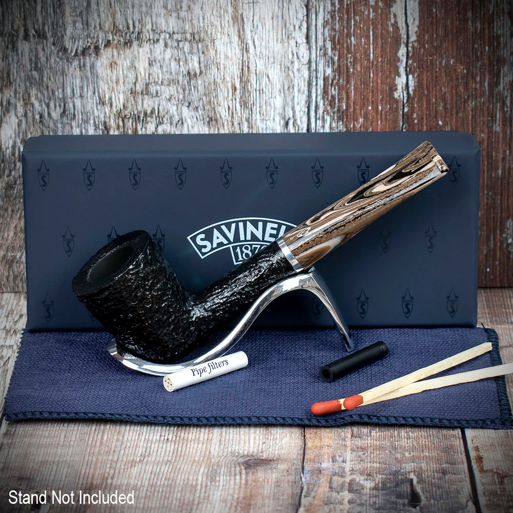 Savinelli Morellina Rustic Black 409R - 6mm Briar Pipe - Image 2