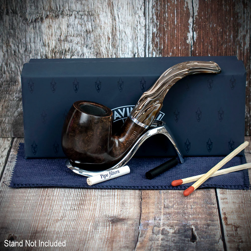 Savinelli Morellina Smooth Brown 614S - 6mm Briar Pipe - Image 2