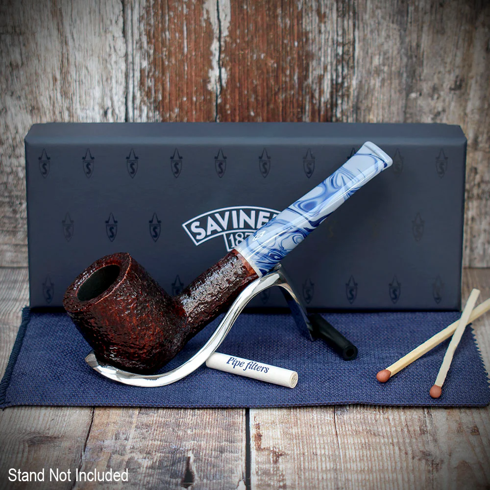 Savinelli Oceano Rusticated 106 - 6mm Briar Pipe - Image 2