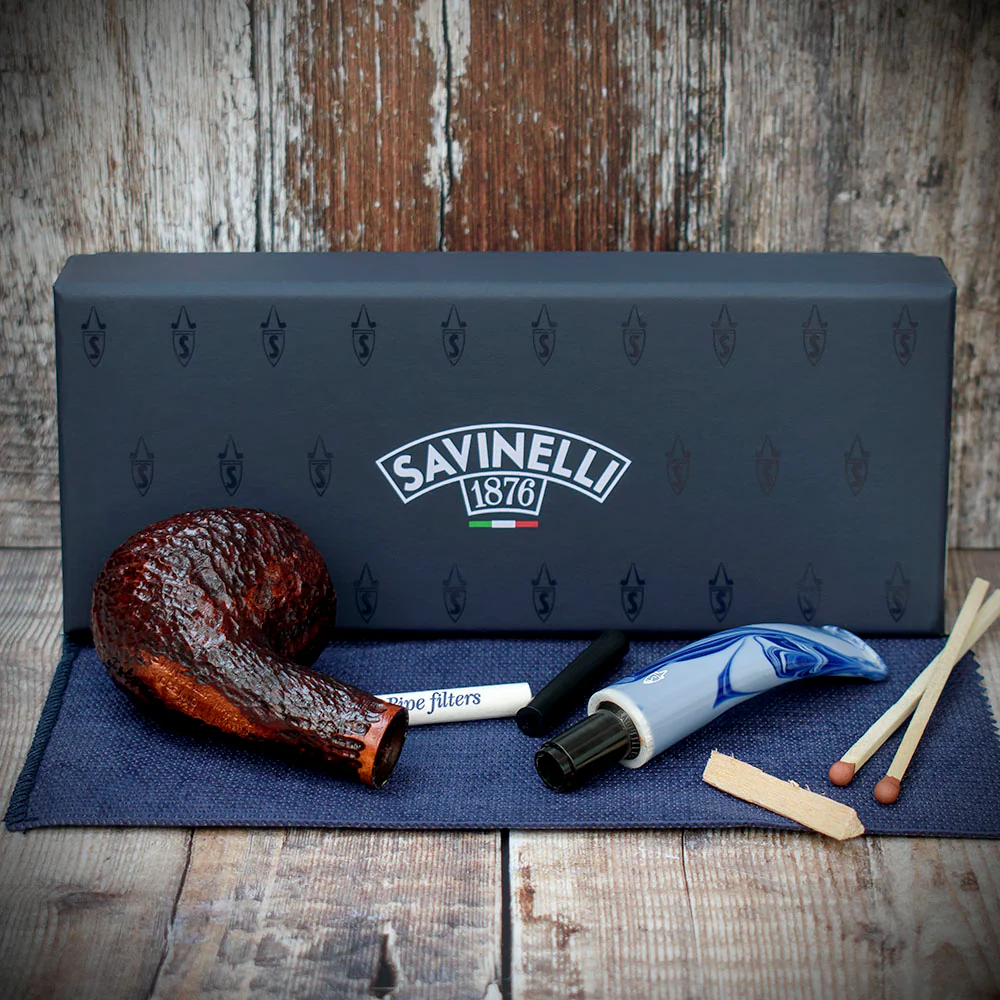 Savinelli Oceano Rusticated 626 - 6mm Briar Pipe - Image 4