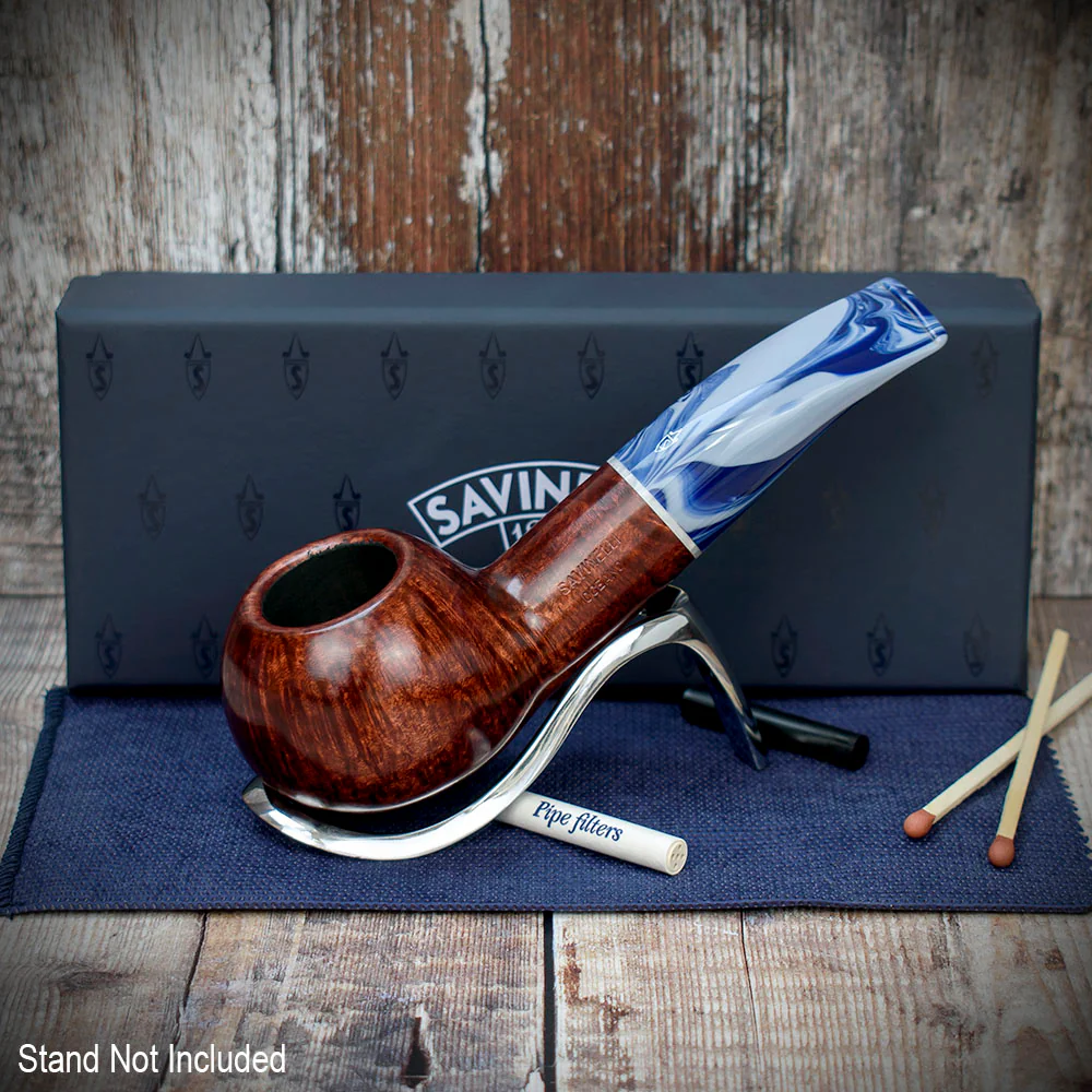 Savinelli Oceano Smooth 320 - 6mm Briar Pipe - Image 2