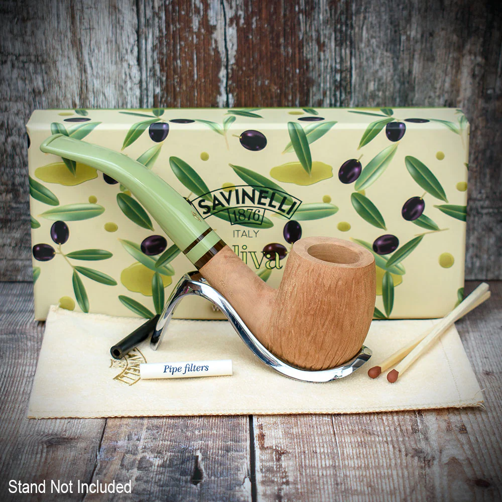 Savinelli Oliva Natural Rustic 606 - 6mm Pipe - Image 3