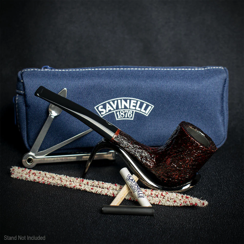 Savinelli One Rustic Dark Brown 404 Pipe Starter Kit - Image 3