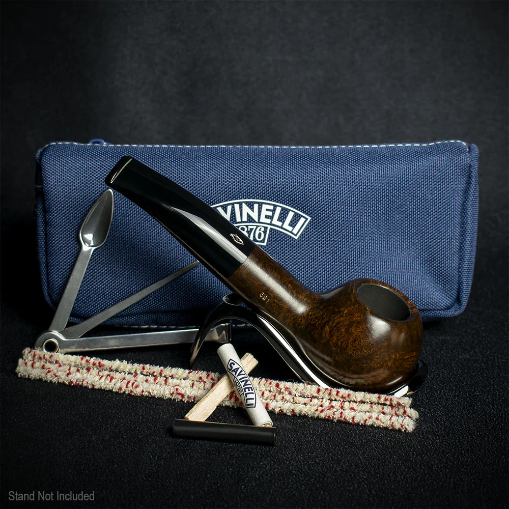 Savinelli One Smooth Brown 321 Pipe Starter Kit - Image 3