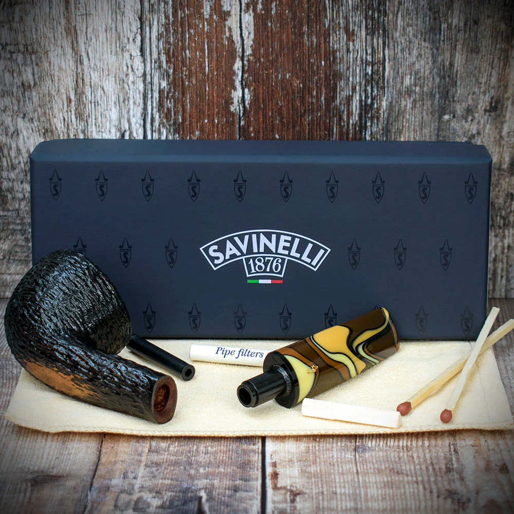 Savinelli Paloma Rustic Black 316 - 6mm Briar Pipe - Image 4