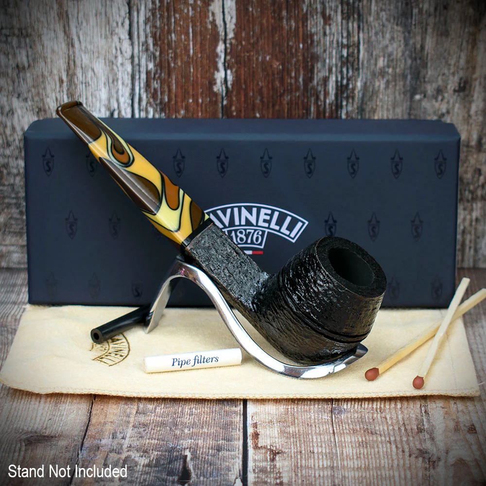 Savinelli Paloma Rustic Black 510 - 6mm Briar Pipe - Image 3