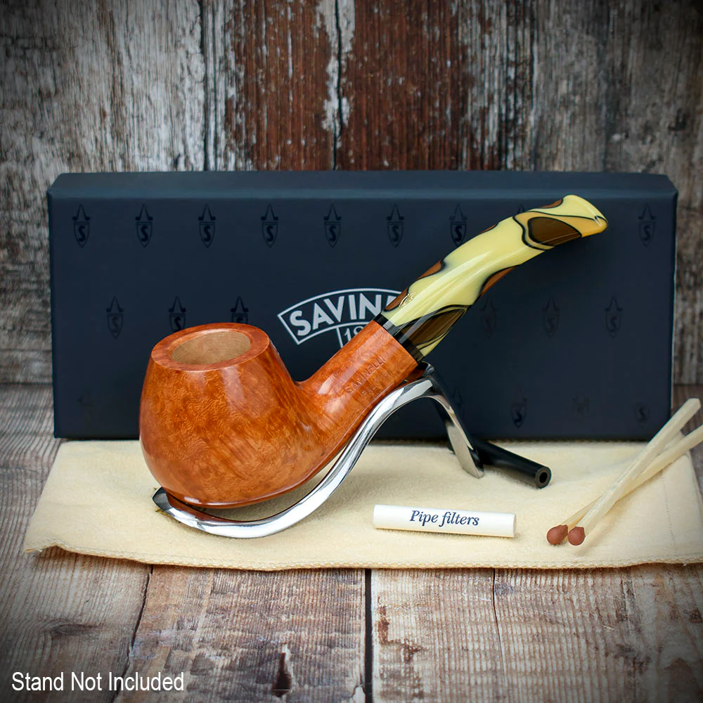 Savinelli Paloma Smooth Brown 645 - 6mm Briar Pipe - Image 2