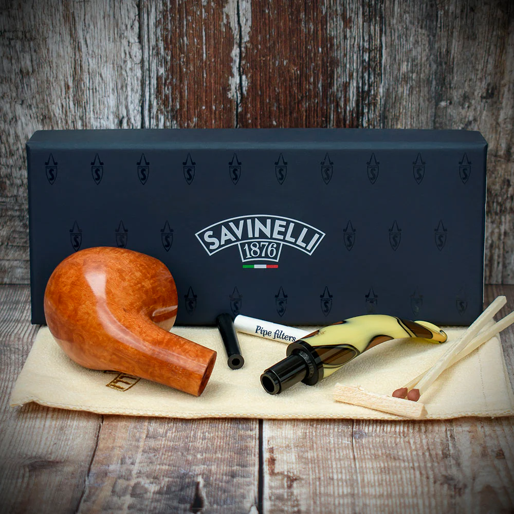 Savinelli Paloma Smooth Brown 645 - 6mm Briar Pipe - Image 4